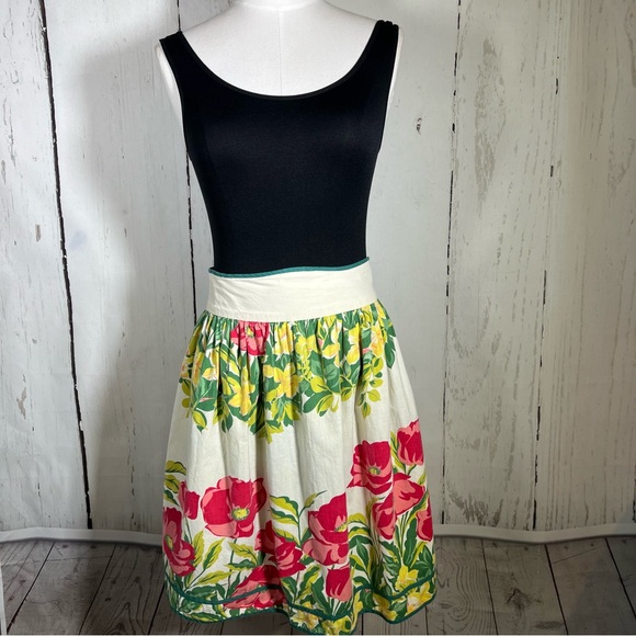 Vintage Floral Botanical Hostess Half Apron Kitchen Cooking Baking - Picture 2 of 13